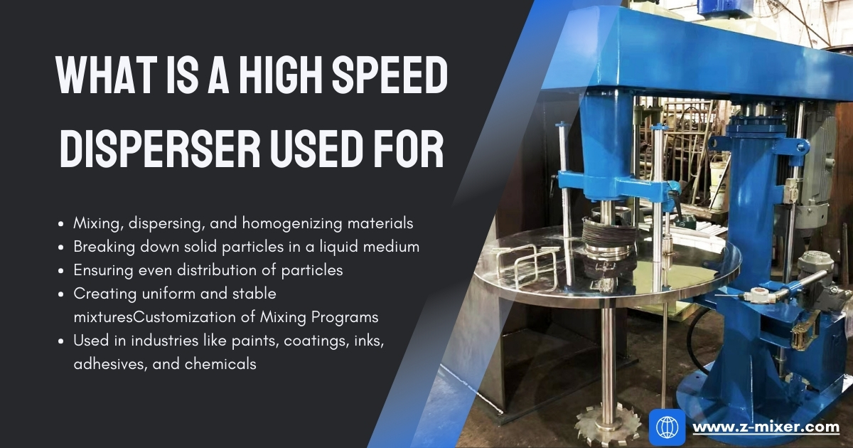What is a high speed disperser used for